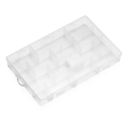 13.5&#x22; x 8.5&#x22; Clear Adjustable Plastic Storage Case by Simply Tidy&#xAE;